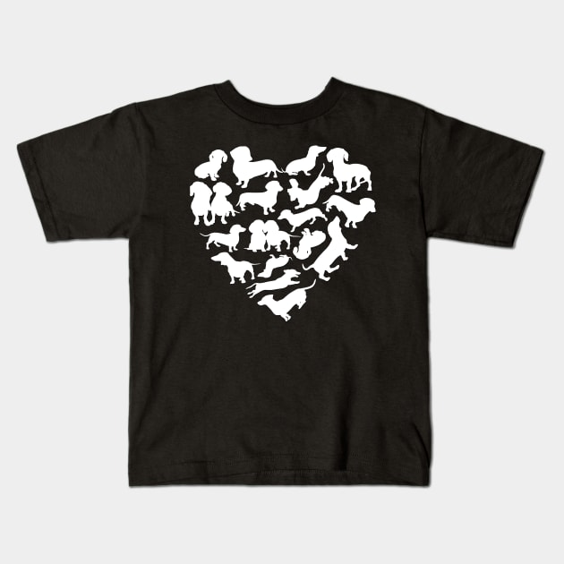 Heart full of dogs Cute little dogs in a heart Heart Full Of Dogs Doglove Only dogs in my heart Kids T-Shirt by BoogieCreates